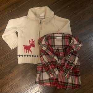 Baby Christmas Bundle (sweater + long sleeve)
